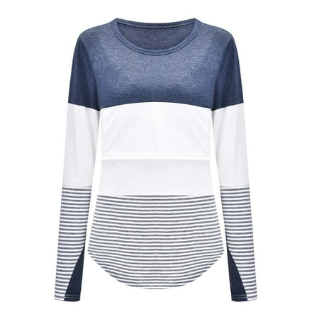 Fragarn Maternity clothes Women Pregnant Maternity Long Sleeve Splicing Stripe Blouse Tops
Fragarn Maternity clothes Women Pregnant Maternity Long Sleeve Splicing Stripe Blouse Tops