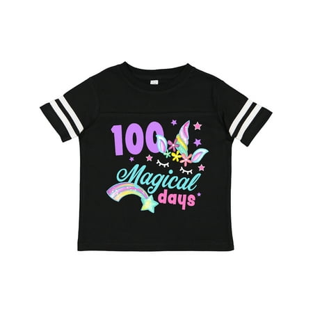 Inktastic 100 Magical Days with Unicorn Gift Toddler Toddler Girl T-Shirt