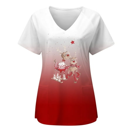 Womens Tops Corset Tops for Women Women s Tops Short Sleeve V-Neck Christmas Printed Workwear Tops with Pockets Blouse White Long Sleeve Shirts for Women Valentine Shirts for Women Red S
Womens Tops Corset Tops for Women Women s Tops Short Sleeve V-Neck Christmas Printed Workwear Tops with Pockets Blouse White Long Sleeve Shirts for Women Valentine Shirts for Women Red S