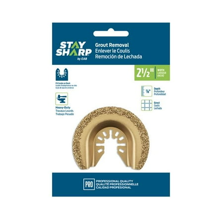 Stay Sharp 2070102 2.5 in. Grout Removal Professional Oscillating Accessory - Recyclable
Stay Sharp 2070102 2.5 in. Grout Removal Professional Oscillating Accessory - Recyclable