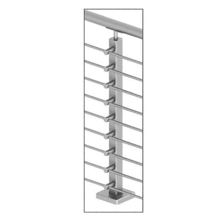 CRL CBR8PS Polished Stainless Center Standoff Connector (Flat Back)