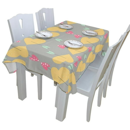 POPCreation Arrow Tablecloths Love Heart Table Top Decoration 60x84 inches