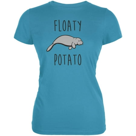 Floaty Potato Manatee Aqua Juniors Soft T-Shirt