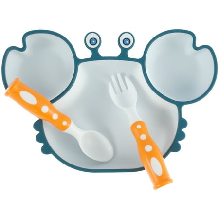 SESAVER Silicone Suction Plate for Toddlers Self Feeding Plate Divided Dish and Bowl for Baby Kids Fun Crab Shape Food Feeding Bowl Non-slip and Microwave Dishwasher Safe for Most Highchairs Trays
SESAVER Silicone Suction Plate for Toddlers Self Feeding Plate Divided Dish and Bowl for Baby Kids Fun Crab Shape Food Feeding Bowl Non-slip and Microwave Dishwasher Safe for Most Highchairs Trays