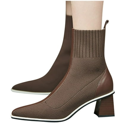 Rdeuod Womans Shoes Women S Fashion Autumn Style Pointed Thick Heel Knitted Thin Boots Stretch
Rdeuod Womans Shoes Women S Fashion Autumn Style Pointed Thick Heel Knitted Thin Boots Stretch