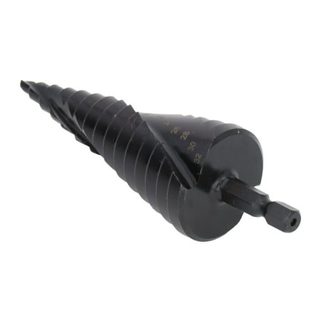 FAGINEY Step Drill Bit 118° Opening Hex Shank Reduce Shock Spiral Groove Stepped Drill Cleaner Drilling Cutting For Power Drills For Hole Reaming
FAGINEY Step Drill Bit 118° Opening Hex Shank Reduce Shock Spiral Groove Stepped Drill Cleaner Drilling Cutting For Power Drills For Hole Reaming