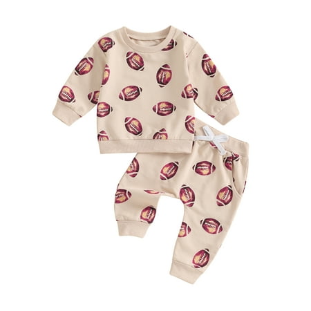 ZINTAOZT Toddler Baby Boy Girl Football Outfit Rugby Print Sweatshirt Pullover Top Pants Set 2Pcs Spring Fall Clothes 0-3T
ZINTAOZT Toddler Baby Boy Girl Football Outfit Rugby Print Sweatshirt Pullover Top Pants Set 2Pcs Spring Fall Clothes 0-3T