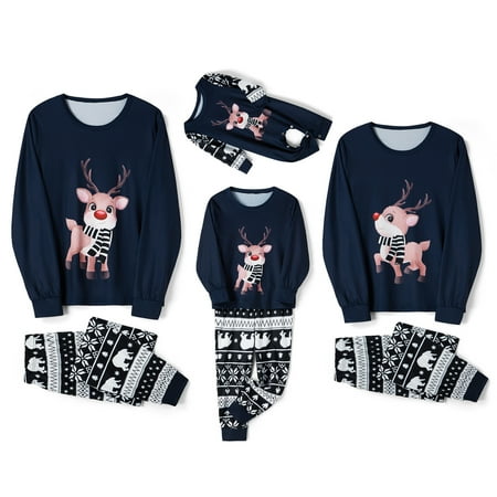 Boiiwant Christmas Family Matching Pajamas Long Sleeve Crew Neck Elk Print Pullover Tops + Pattern Print Pants New Year Nightwear Outfits for Adult Kid Baby
Boiiwant Christmas Family Matching Pajamas Long Sleeve Crew Neck Elk Print Pullover Tops + Pattern Print Pants New Year Nightwear Outfits for Adult Kid Baby