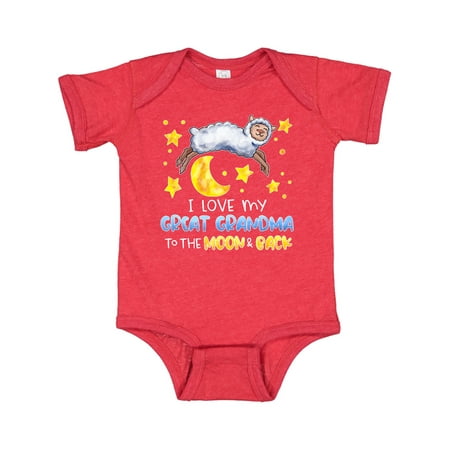 Inktastic I Love my Great Grandma to the Moon and Back Cute Sheep Gift Baby Boy or Baby Girl Bodysuit
Inktastic I Love my Great Grandma to the Moon and Back Cute Sheep Gift Baby Boy or Baby Girl Bodysuit