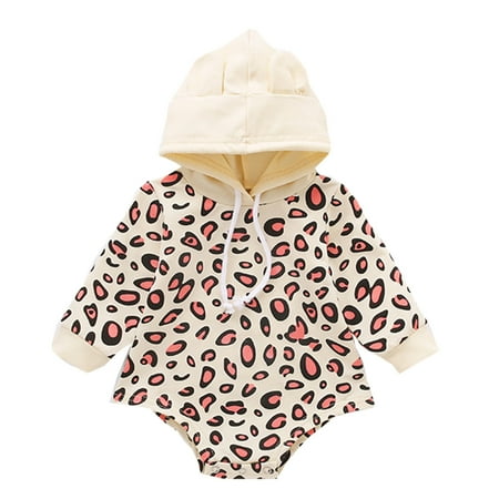 Infant Boys Girls Autumn Winter Long Sleeve Leopard Print Bears Ears Hooded Romper Newborn Bodysuits Cute Outfits For 9-12 Months
Infant Boys Girls Autumn Winter Long Sleeve Leopard Print Bears Ears Hooded Romper Newborn Bodysuits Cute Outfits For 9-12 Months
