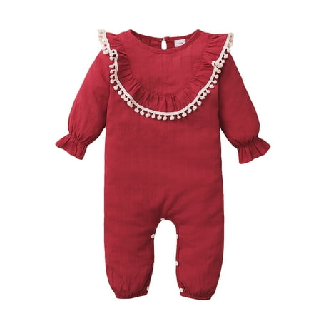 Kucnuzki Infant Girl Clothes 6 Months Infant Girl Fall-Winter Bodysuit 9 Months Infant Girl Long Sleeve Tassel Layer Solid Color Casual Bodysuit Red
Kucnuzki Infant Girl Clothes 6 Months Infant Girl Fall-Winter Bodysuit 9 Months Infant Girl Long Sleeve Tassel Layer Solid Color Casual Bodysuit Red