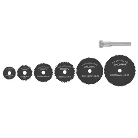 Hands DIY 7pcs Circular Saw Blades Rotary Tool Cutting Disc Kit with 1/8 Mandrel Metal Drill Discs for Wood Plastic Metal Cutting Silver
Hands DIY 7pcs Circular Saw Blades Rotary Tool Cutting Disc Kit with 1/8 Mandrel Metal Drill Discs for Wood Plastic Metal Cutting Silver