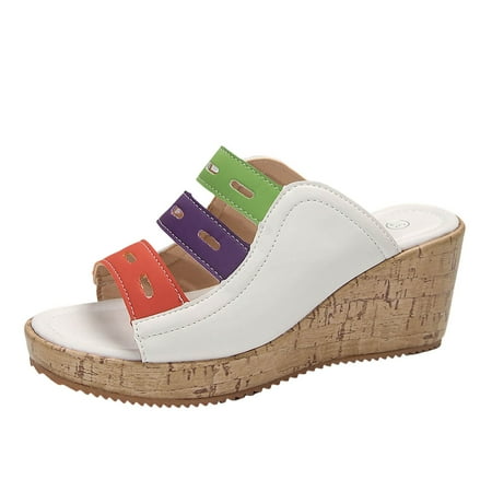 Xboschi Sandals for Women Beach Sandals for Woman s Slope High Heel Sandals Color Block On Casual Sandals
Xboschi Sandals for Women Beach Sandals for Woman s Slope High Heel Sandals Color Block On Casual Sandals