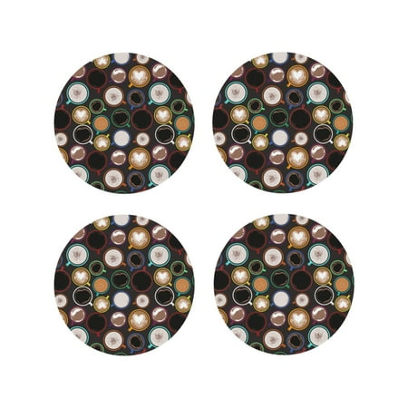 Leather Coasters Set of 4 - Colourful Mug Coffee Print Lightweight Non-Slip Drink Coasters for Desk Anti-Scalding Desk Cup Coasters for Office Table Decor Round Shape
Leather Coasters Set of 4 - Colourful Mug Coffee Print Lightweight Non-Slip Drink Coasters for Desk Anti-Scalding Desk Cup Coasters for Office Table Decor Round Shape