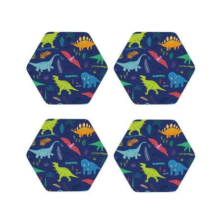 Pofeuu Dinosaurs Print Coasters for Drinks 4Pack PU Leather Coasters Bar Drink Coasters for Tabletop Protection Furniture from Damage-Hexagon
Pofeuu Dinosaurs Print Coasters for Drinks 4Pack PU Leather Coasters Bar Drink Coasters for Tabletop Protection Furniture from Damage-Hexagon