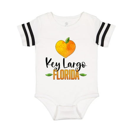 Inktastic Key Largo Florida Orange in Heart Gift Baby Boy or Baby Girl Bodysuit
