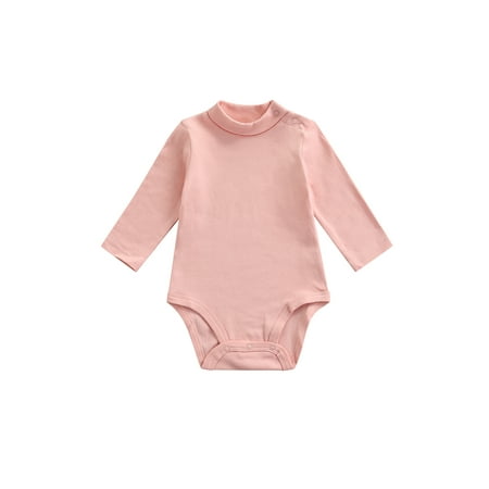 Sunisery Newborn Baby Boys Girls Long Sleeve Turtleneck Solid Color Cotton Romper Jumpsuit Baby Clothes Pink 3-6 Months
Sunisery Newborn Baby Boys Girls Long Sleeve Turtleneck Solid Color Cotton Romper Jumpsuit Baby Clothes Pink 3-6 Months