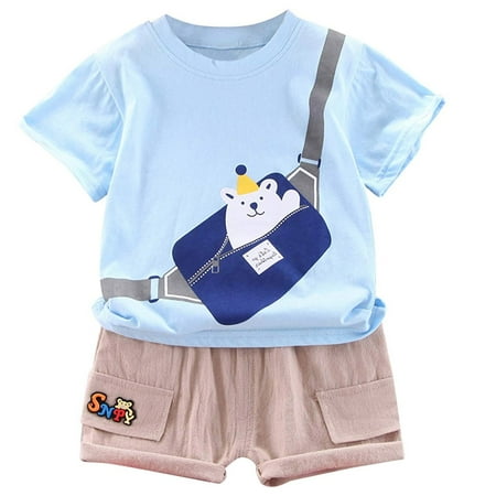 EHTMSAK Toddler Baby Children Boy Summer Cartoon Print T Shirts and Set Clothing Set Outfits Short Sleeve Blue 1Y-5Y 100
EHTMSAK Toddler Baby Children Boy Summer Cartoon Print T Shirts and Set Clothing Set Outfits Short Sleeve Blue 1Y-5Y 100