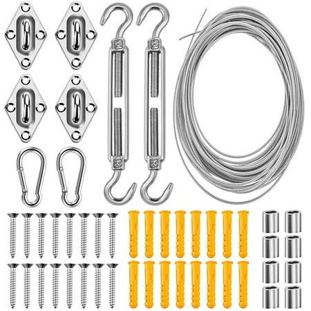 33Pcs Garden Wire Cable Railing Wire Fence Roll Kits Heavy Duty 304 Stainless Steel Cable Rope for Clothesline Railing
33Pcs Garden Wire Cable Railing Wire Fence Roll Kits Heavy Duty 304 Stainless Steel Cable Rope for Clothesline Railing