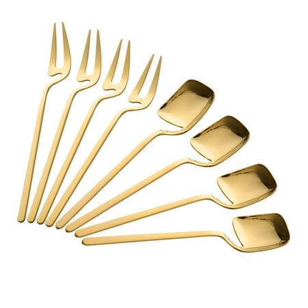 8pcs Tea Dessert Fork Spoon Set Stainless Steel Hanging Cup Long Handle Mini
8pcs Tea Dessert Fork Spoon Set Stainless Steel Hanging Cup Long Handle Mini