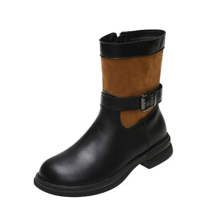 ASEIDFNSA Mukluks Slippers for Women Boot Slippers Flat Boots Women Fashion Autumn And Winter Women Ankle Boots Low Heel Thick Sole Non Slip Side Zipper Round Head Colorblock Casual Style
ASEIDFNSA Mukluks Slippers for Women Boot Slippers Flat Boots Women Fashion Autumn And Winter Women Ankle Boots Low Heel Thick Sole Non Slip Side Zipper Round Head Colorblock Casual Style