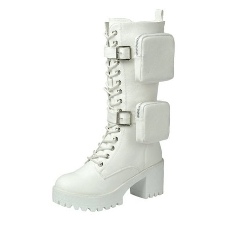 SNJ New Women s Pocket Combat Lace Up Platform Lug Sole Calf Chunky Block Heel Boot
SNJ New Women s Pocket Combat Lace Up Platform Lug Sole Calf Chunky Block Heel Boot