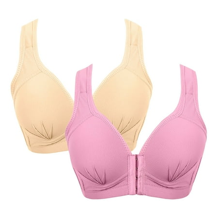 Ykohkofe 2PCS Women Front Closure Extra-Elastic Breathable Lace Trim Bra Underwear
Ykohkofe 2PCS Women Front Closure Extra-Elastic Breathable Lace Trim Bra Underwear