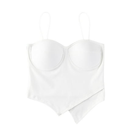 Women s Pure Cotton Padded One-piece Bottoming Shirt With Exposed Navel Beautiful Back Hot Girls Bra And Suspenders Halter Camisole Crop Tops White One Size
Women s Pure Cotton Padded One-piece Bottoming Shirt With Exposed Navel Beautiful Back Hot Girls Bra And Suspenders Halter Camisole Crop Tops White One Size