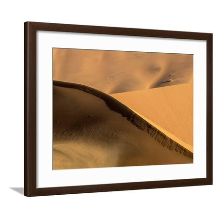 Namibia, Namib-Naukluft Park. Abstract of Side-Lit Sand Dunes Framed Print Wall Art By Wendy Kaveney