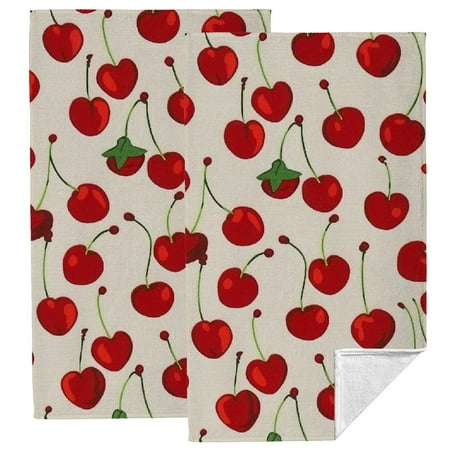 Nawy Cherries Kitchen Towels Two-Piece Set Ultrafine Fiber Towels for Kitchen Bathroom Showers 27.5 x 16 inch 27.5*16in
Nawy Cherries Kitchen Towels Two-Piece Set Ultrafine Fiber Towels for Kitchen Bathroom Showers 27.5 x 16 inch 27.5*16in