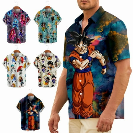 Men s Anime Short Sleeve T-Shirts Regular Basic Clothing For Men Boys