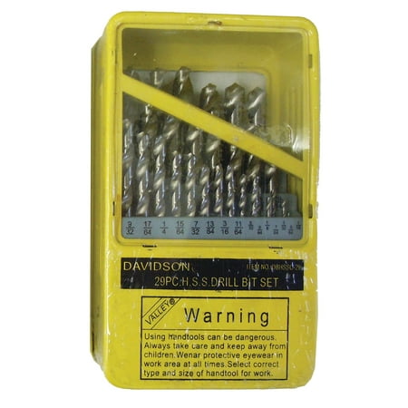 29pc Drill Bit Set Metal Storage Case