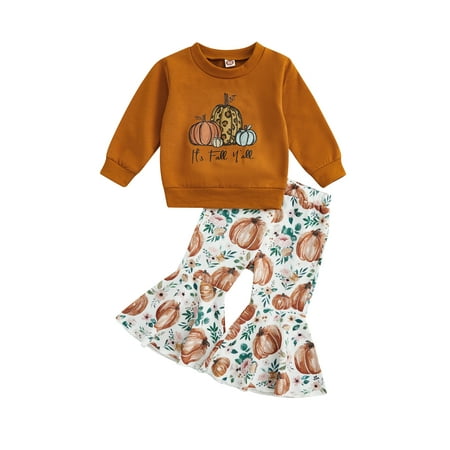 Toddler Baby Boy Girl Halloween Clothes Fall Pumpkin Pie Letter Print Long Sleeve Sweatshirt Knit Flare Pants Set
Toddler Baby Boy Girl Halloween Clothes Fall Pumpkin Pie Letter Print Long Sleeve Sweatshirt Knit Flare Pants Set