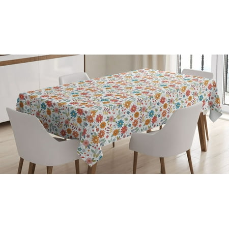 Flower Tablecloth Colorful Flourishing Daisies with Leaves Design in Irregular Order Doodle Art Rectangle Satin Table Cover Accent for Dining Room and Kitchen 52 X 70 Multicolor by Ambesonne
Flower Tablecloth Colorful Flourishing Daisies with Leaves Design in Irregular Order Doodle Art Rectangle Satin Table Cover Accent for Dining Room and Kitchen 52 X 70 Multicolor by Ambesonne