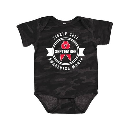 Inktastic Sickle Cell Awareness Month September with Red Ribbon Gift Baby Boy or Baby Girl Bodysuit