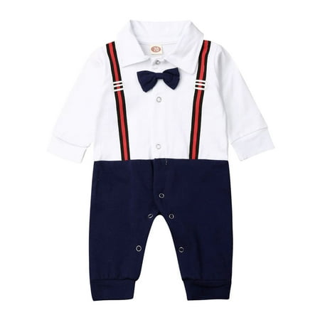Canrulo Newborn Infant Baby Boys Gentlemen Romper Long Sleeve Bow Folded Collar Romper Blue 18-24 months
Canrulo Newborn Infant Baby Boys Gentlemen Romper Long Sleeve Bow Folded Collar Romper Blue 18-24 months