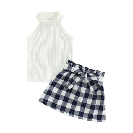 Bagilaanoe 2pcs Toddler Baby Girls Short Skirt Set Sleeveless Tops Plaid Skirt 9M 12M 18M 2T 3T 4T Summer Casual Clothes Set
Bagilaanoe 2pcs Toddler Baby Girls Short Skirt Set Sleeveless Tops Plaid Skirt 9M 12M 18M 2T 3T 4T Summer Casual Clothes Set