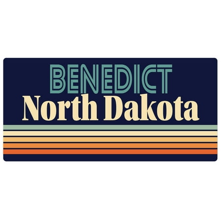 Benedict North Dakota 5 x 2.5-Inch Fridge Magnet Retro Design