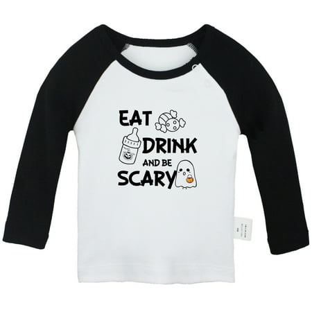 Eat Drink And Be Scary Funny T shirt For Baby Newborn Babies T-shirts Infant Tops 0-24M Kids Graphic Tees Clothing (Long Black Raglan T-shirt 6-12 Months) 
Eat Drink And Be Scary Funny T shirt For Baby Newborn Babies T-shirts Infant Tops 0-24M Kids Graphic Tees Clothing (Long Black Raglan T-shirt 6-12 Months)