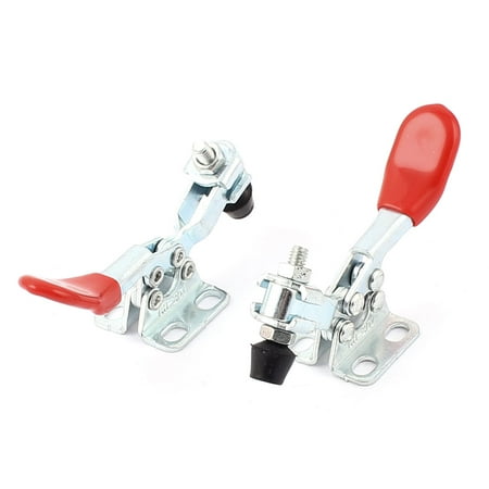 Quick Holding Red Horizontal Handle Toggle Clamp 27Kg 60Lbs 2Pcs