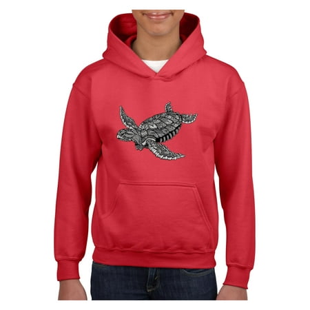 Sea Turtle Unisex Hoodie For Girls and Boys Youth Sweatshirt