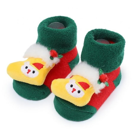 Baby Christmas Socks Slippers Soft Boots Slippers Anti- Slip House Crib Prewalker Footwear for Infant Newborn Boys Girls Suitable for 0-12 Months
Baby Christmas Socks Slippers Soft Boots Slippers Anti- Slip House Crib Prewalker Footwear for Infant Newborn Boys Girls Suitable for 0-12 Months