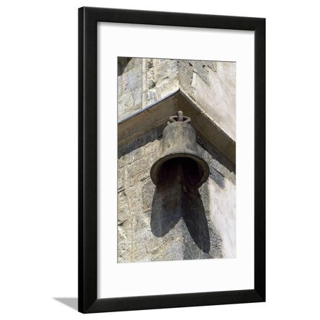 Bell, Detail from Stone Bell House in Old Town Square Framed Print Wall Art