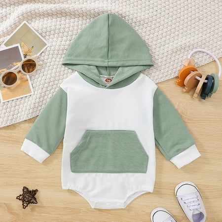 Hunpta Infant Boys Girls Long Sleeve Patchwork Colour Hooded Romper Newborn Sweatshirt Bodysuits With Pocket
Hunpta Infant Boys Girls Long Sleeve Patchwork Colour Hooded Romper Newborn Sweatshirt Bodysuits With Pocket