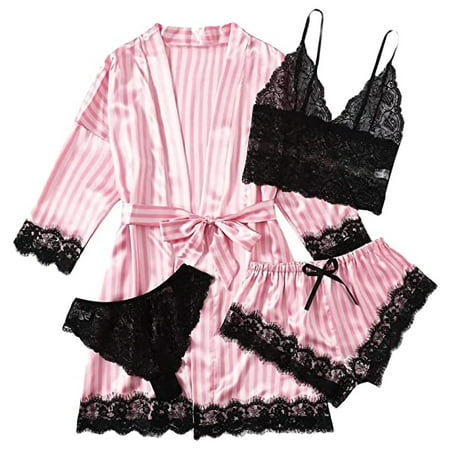 

GuessLookry 2023 Vintage Fabric Plus Size Sexy Lingerie Women Silk Robe Satin Bathrobe Sleepwear Pajamas Holiday or Birthday Gifts