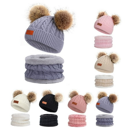 Kids Toddler Boys Girls Beanie Scarf Set Winter Warm Pom Knit Hat + Fleece Lined Circle Scarf 2Pcs Set
Kids Toddler Boys Girls Beanie Scarf Set Winter Warm Pom Knit Hat + Fleece Lined Circle Scarf 2Pcs Set
