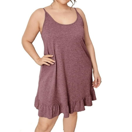 Casual Plain Spaghetti Strap Slip Dress Mauve Purple Sleeveless Plus Size Nightgowns & Sleepshirts M
Casual Plain Spaghetti Strap Slip Dress Mauve Purple Sleeveless Plus Size Nightgowns & Sleepshirts M