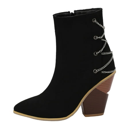 kpoplk Boots for Women Ankle Booties Wide Width Ladies Simple Solid Colour Metal Decoration Colour Blocking Comfortable (Black 8)
kpoplk Boots for Women Ankle Booties Wide Width Ladies Simple Solid Colour Metal Decoration Colour Blocking Comfortable (Black 8)