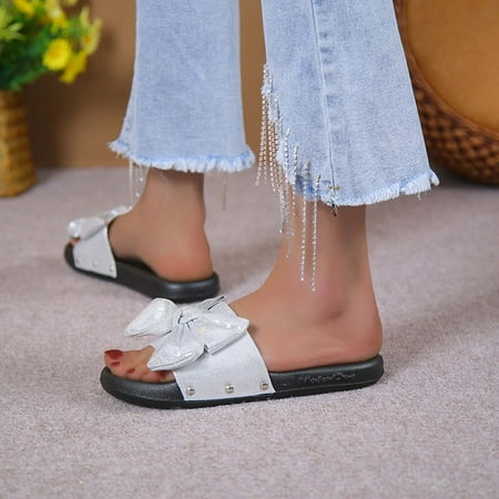 Aufmer Summer Slippers for Women Clearance Ladies Summer Casual Comfortable Slippers Fashion Bowknot Beach Soft Sole Flat Slippers
Aufmer Summer Slippers for Women Clearance Ladies Summer Casual Comfortable Slippers Fashion Bowknot Beach Soft Sole Flat Slippers