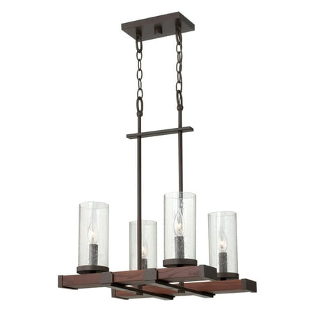 Fredrick Ramond FR40205 Rustic Iron 4 Light 1 Tier Chandelier From The Jasper Collection